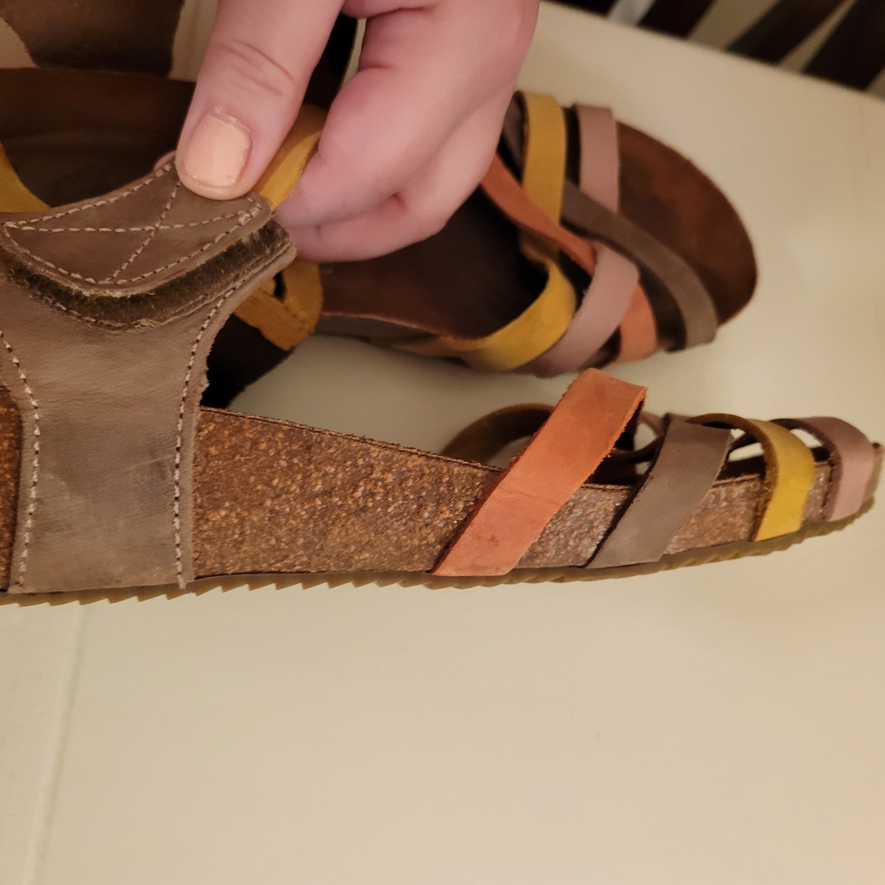 Vibrant Yellow and Pink Sandals for Casual Comfort (EUC ONLY tried On ) - Picture 9 of 12